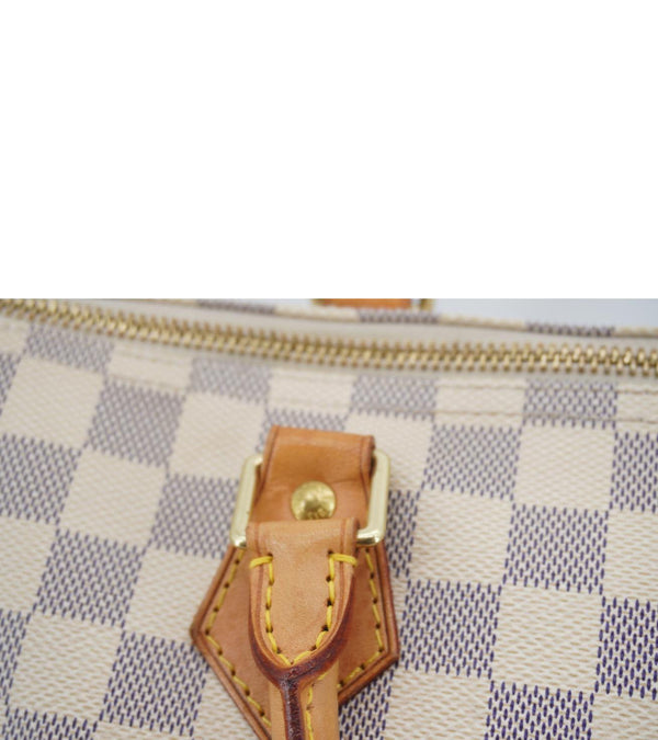 LOUIS VUITTON Speedy 30 Damier Azur Shoulder Bag White