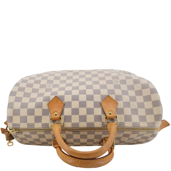 LOUIS VUITTON Speedy 30 Damier Azur Shoulder Bag White