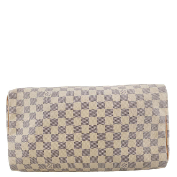 LOUIS VUITTON Speedy 30 Damier Azur Shoulder Bag White