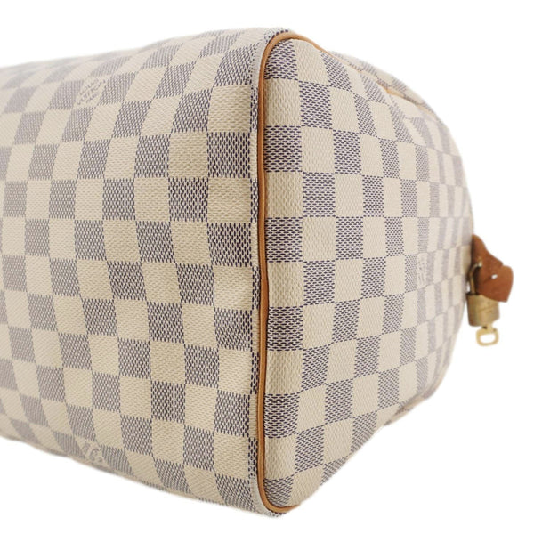 LOUIS VUITTON Speedy 30 Damier Azur Shoulder Bag White