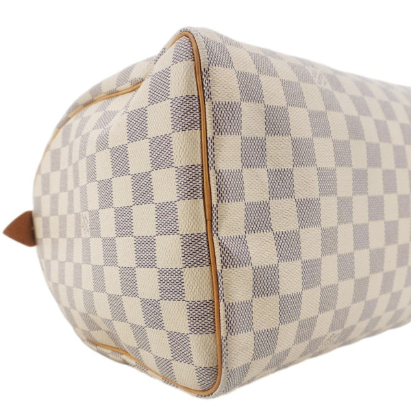 LOUIS VUITTON Speedy 30 Damier Azur Shoulder Bag White