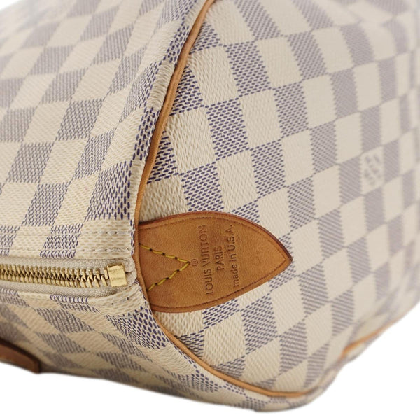 LOUIS VUITTON Speedy 30 Damier Azur Shoulder Bag White