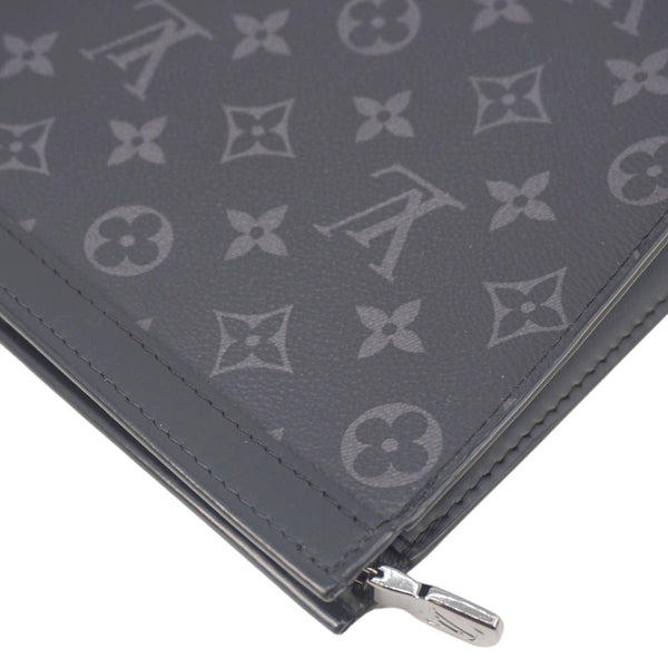 LOUIS VUITTON Voyage MM Monogram Eclipse Pouch Bag Black