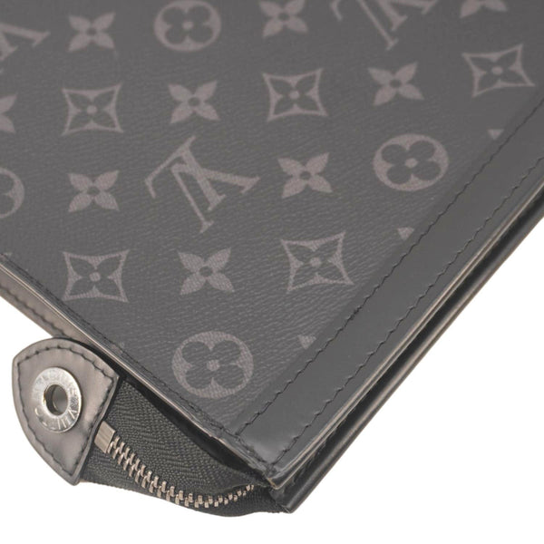 LOUIS VUITTON Voyage MM Monogram Eclipse Pouch Bag Black