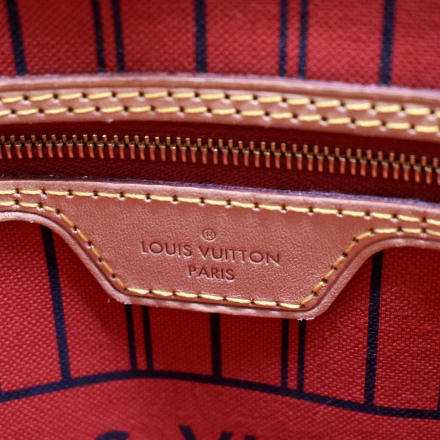 Louis Vuitton, Bags, Louis Vuitton Mm Tote Red Inside