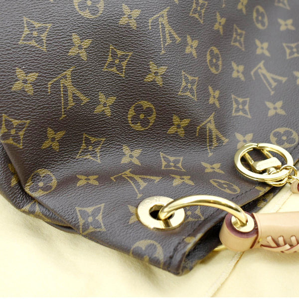 LOUIS VUITTON Artsy MM Monogram Canvas Hobo Bag Brown