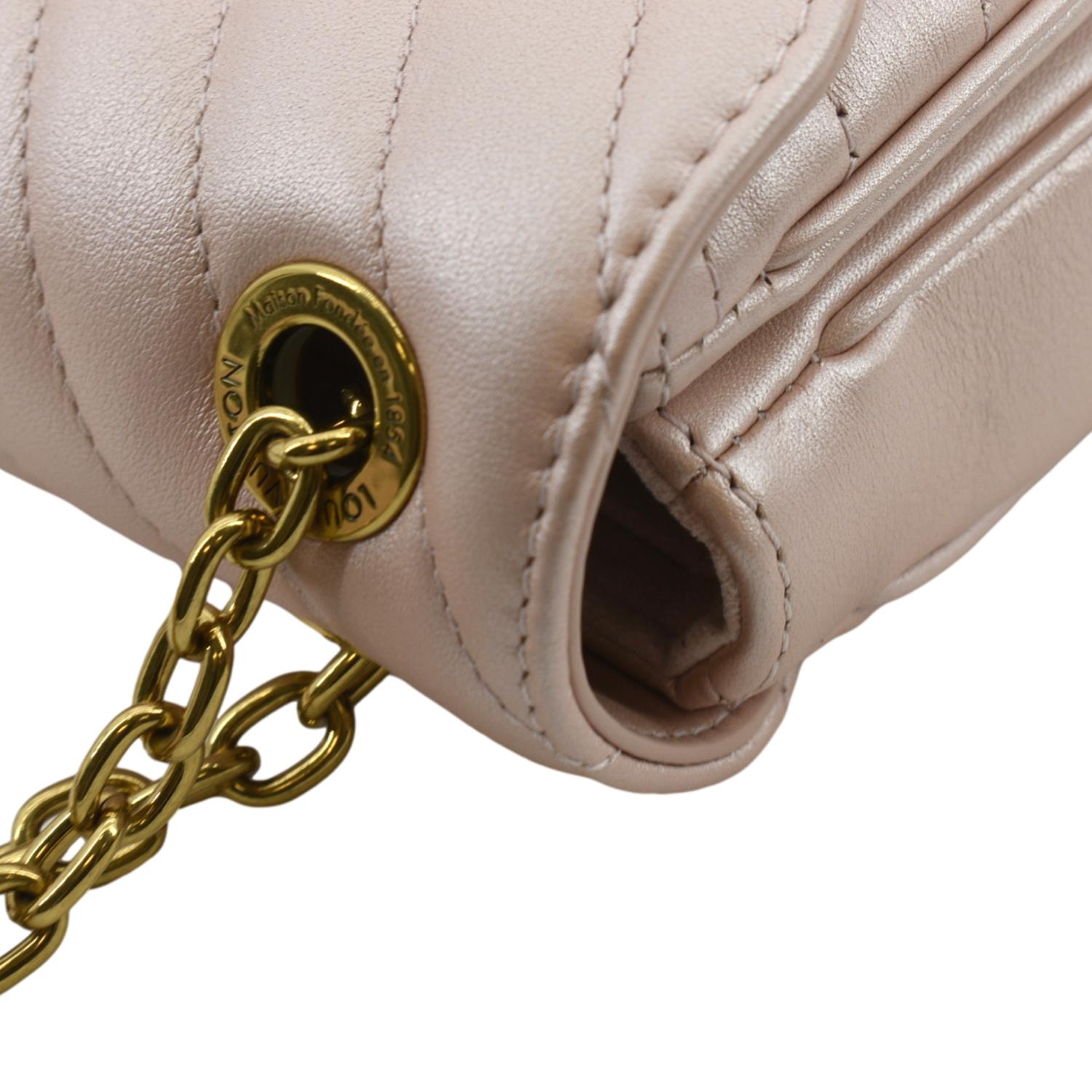 Louis Vuitton New Wave Chain Bag V-Quilted Leather In Beige