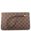 LOUIS VUITTON Wristlet Pochette Damier Ebene Pouch Brown