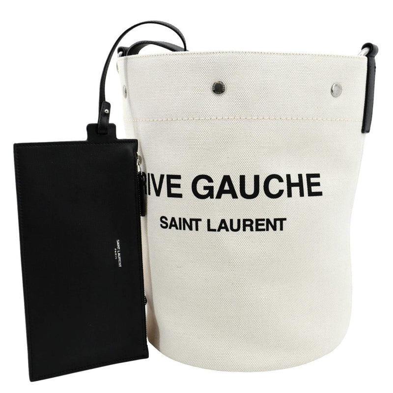 Saint Laurent YSL Rive Gauche Bucket Bag - White – Kith