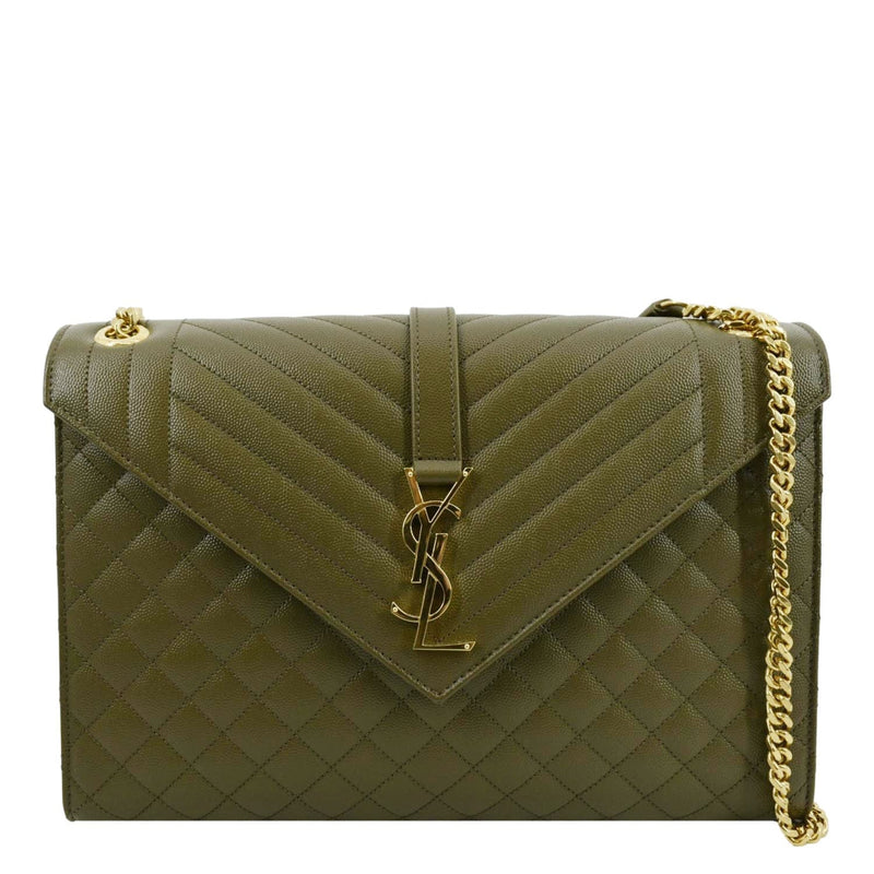 Yves Saint Laurent, Bags, Army Green Ysl Envelope Bag With Crossbody  Strap