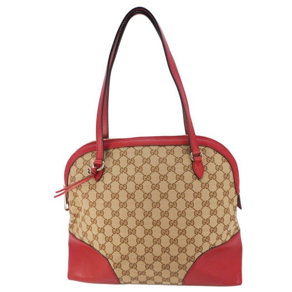 GUCCI Bree GG Canvas Hobo Bag Red 449243