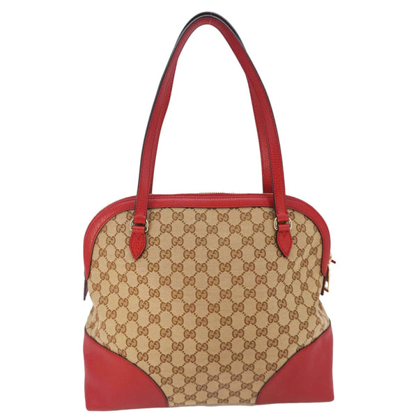 GUCCI Bree GG Canvas Hobo Bag Red 449243