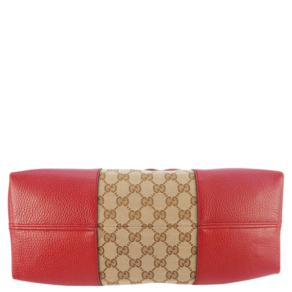 GUCCI Bree GG Canvas Hobo Bag Red 449243