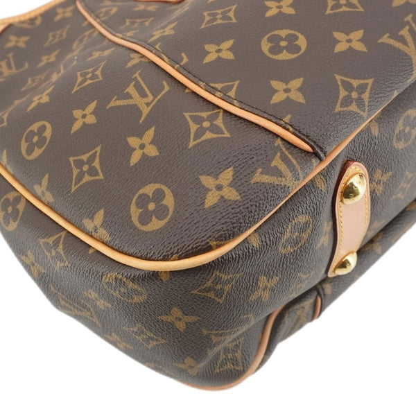 LOUIS VUITTON Galliera PM Monogram Canvas Shoulder Bag Brown