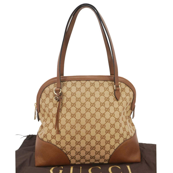 GUCCI Bree GG Canvas Hobo Bag Brown 449243