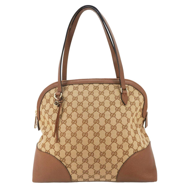 GUCCI Bree GG Canvas Hobo Bag Brown 449243