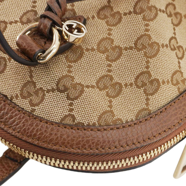 GUCCI Bree GG Canvas Hobo Bag Brown 449243