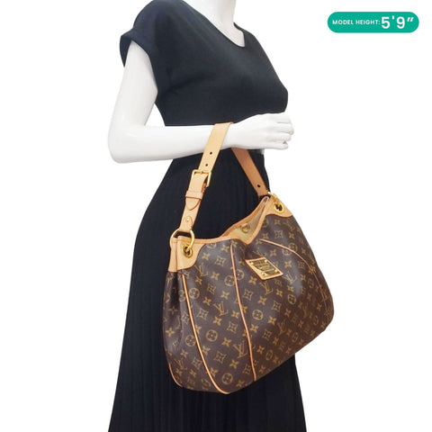 LOUIS VUITTON Galliera PM Monogram Canvas Shoulder Bag Brown