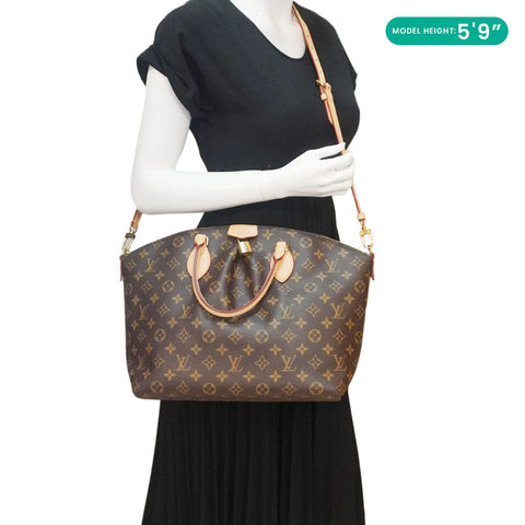 LOUIS VUITTON Boetie MM Monogram Canvas Shoulder Bag Brown