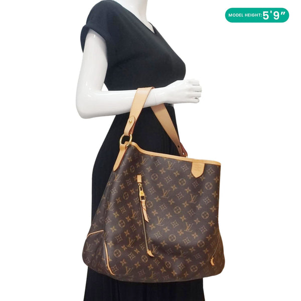 LOUIS VUITTON Delightful GM Monogram Canvas Hobo Bag Brown