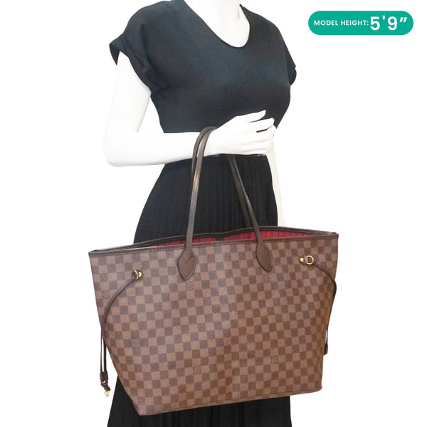 LOUIS VUITTON Neverfull GM Monogram Canvas Tote Bag Brown