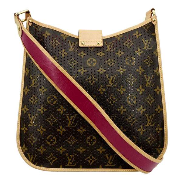 LOUIS VUITTON Perforated Musette Monogram Canvas Crossbody Bag Brown