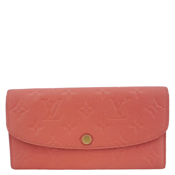 LOUIS VUITTON Emilie Monogram Empreinte Leather Wallet Pink