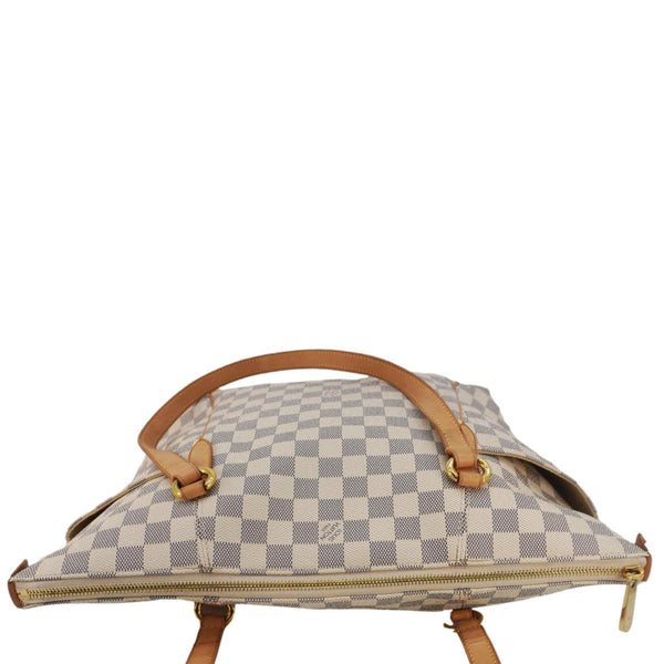 LOUIS VUITTON Totally MM Damier Azur Shoulder Bag White