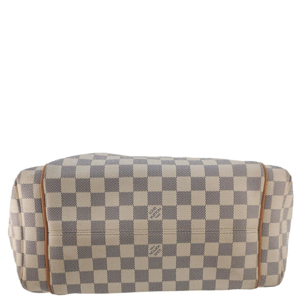 LOUIS VUITTON Totally MM Damier Azur Shoulder Bag White