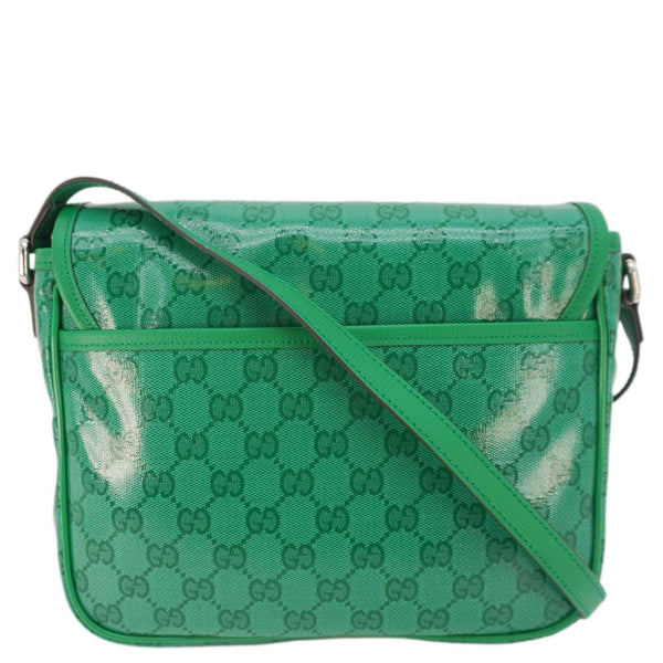 GUCCI Kids GG Supreme Canvas Shoulder Bag Green 664145