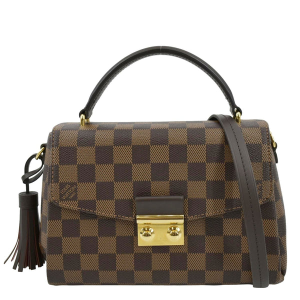 LOUIS VUITTON Croisette Damier Ebene Crossbody Bag Brown