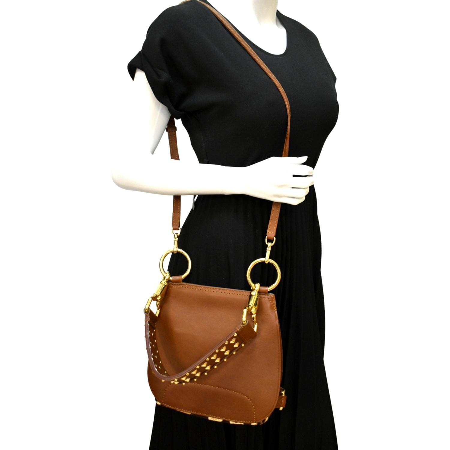 Burberry Bridle Baby Studded Leather Shoulder Bag Black, $1,195 | Neiman  Marcus | Lookastic
