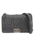 CHANEL Celtic Boy Flap Leather Shoulder Bag Black