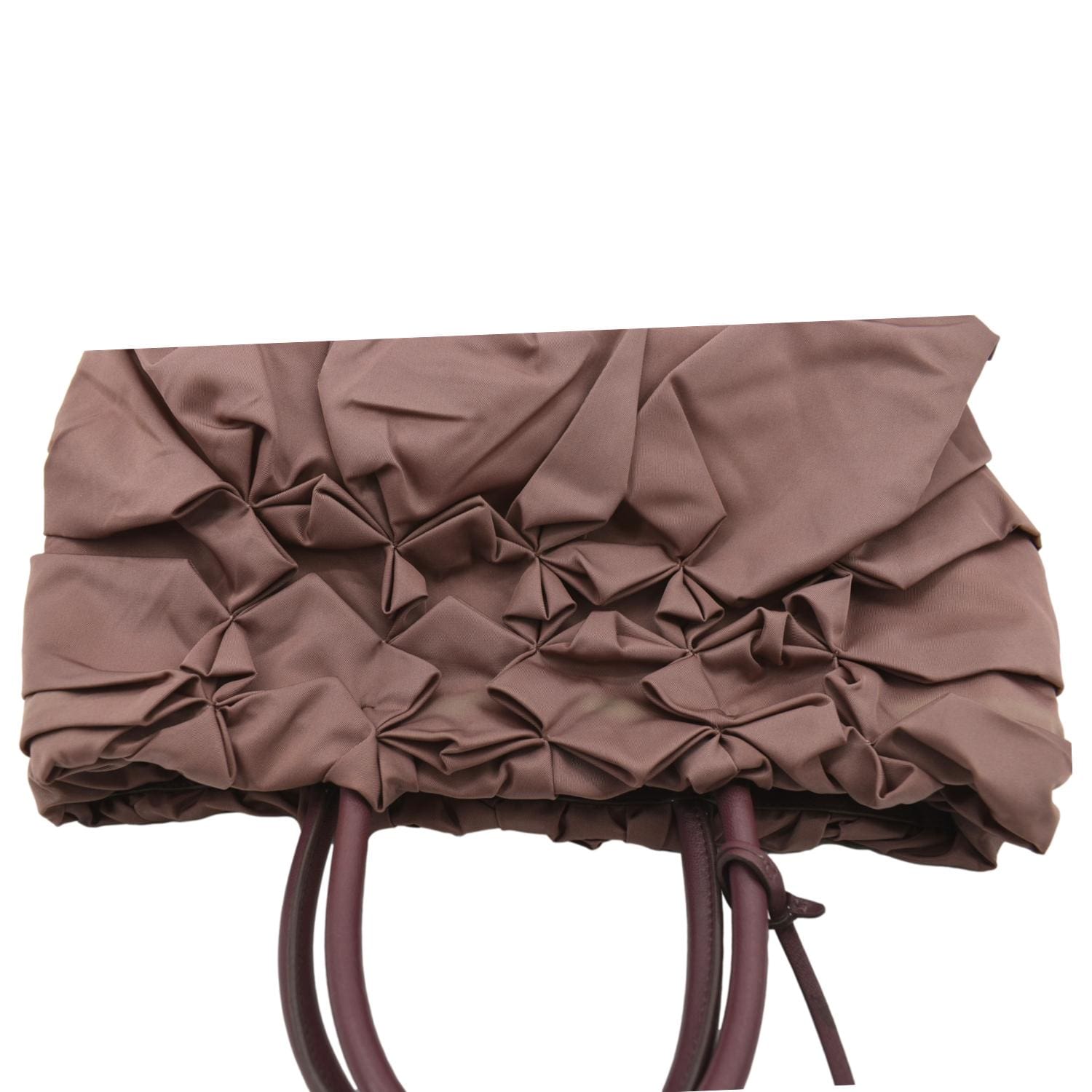 Prada Tessuto Origami Pleated Ruffled Nylon Tote Bag