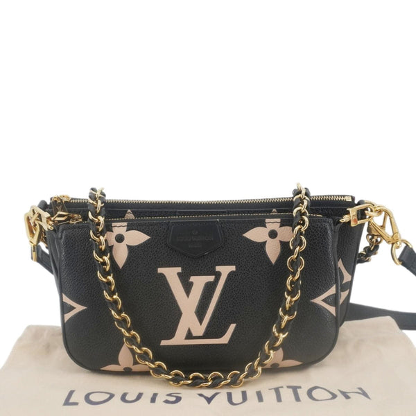 LOUIS VUITTON Multi Pochette Accessoires Monogram Empreinte Crossbody Bag Bicolor