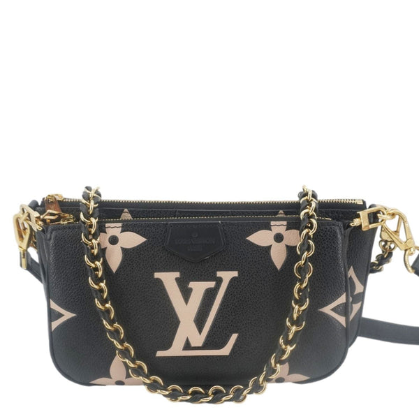 LOUIS VUITTON Multi Pochette Accessoires Monogram Empreinte Crossbody Bag Bicolor