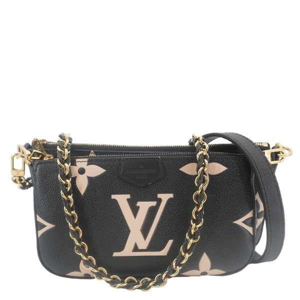 LOUIS VUITTON Multi Pochette Accessoires Monogram Empreinte Crossbody Bag Bicolor