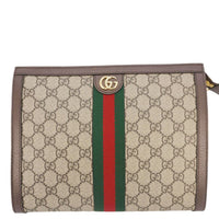 GUCCI Ophidia GG Supreme Canvas Zip Pouch Beige 625549