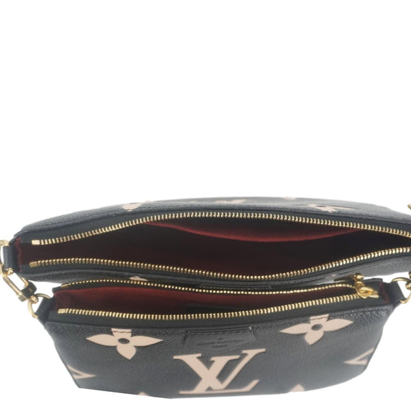 LOUIS VUITTON Multi Pochette Accessoires Monogram Empreinte Crossbody Bag Bicolor