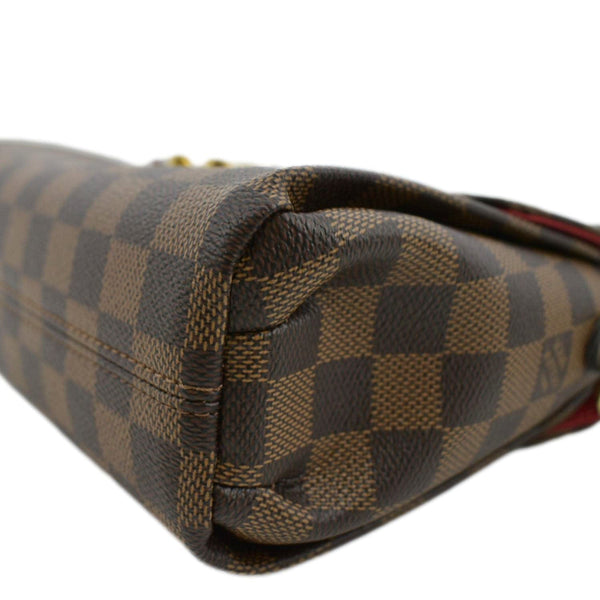 LOUIS VUITTON Croisette Damier Ebene Crossbody Bag Brown