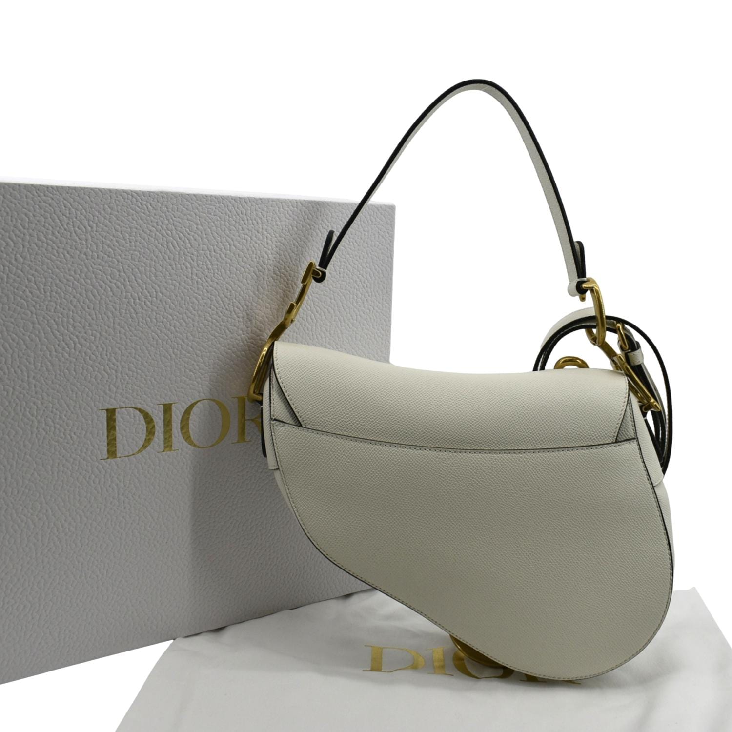 Christian Dior Grained Calfskin Saddle Bag