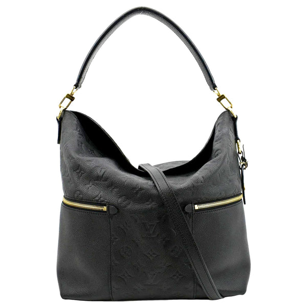 LOUIS VUITTON Melie Empreinte Leather Hobo Shoulder Bag Black