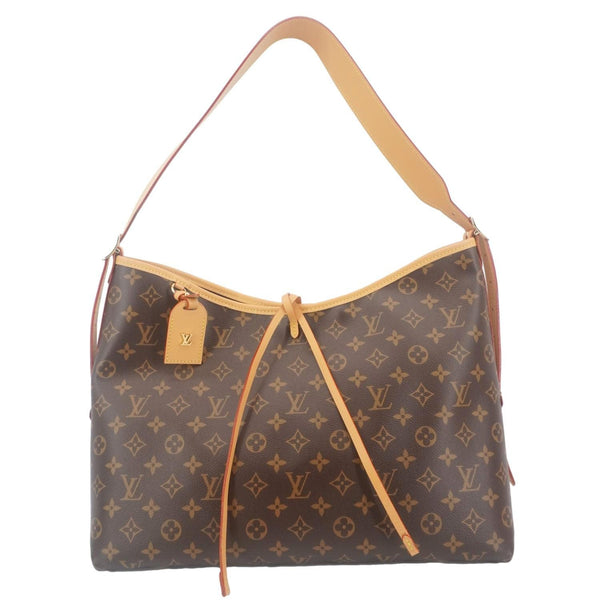 LOUIS VUITTON Carryall MM Monogram Canvas Shoulder Bag Brown