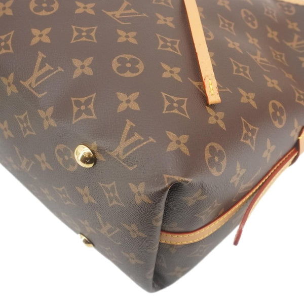 LOUIS VUITTON Carryall MM Monogram Canvas Shoulder Bag Brown