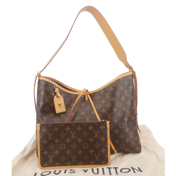 LOUIS VUITTON Carryall MM Monogram Canvas Shoulder Bag Brown