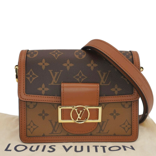 LOUIS VUITTON Dauphine Mini Monogram Reverse Canvas Shoulder Bag Brown