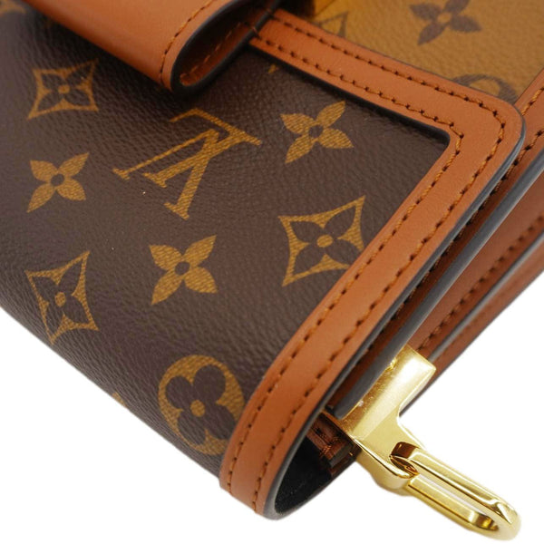 LOUIS VUITTON Dauphine Mini Monogram Reverse Canvas Shoulder Bag Brown