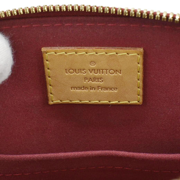 LOUIS VUITTON Alma BB Monogram Vernis Satchel Bag Red