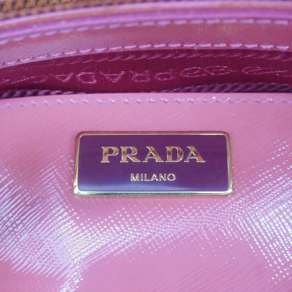 PRADA Promenade Tall Saffiano Leather Crossbody Bag Orange