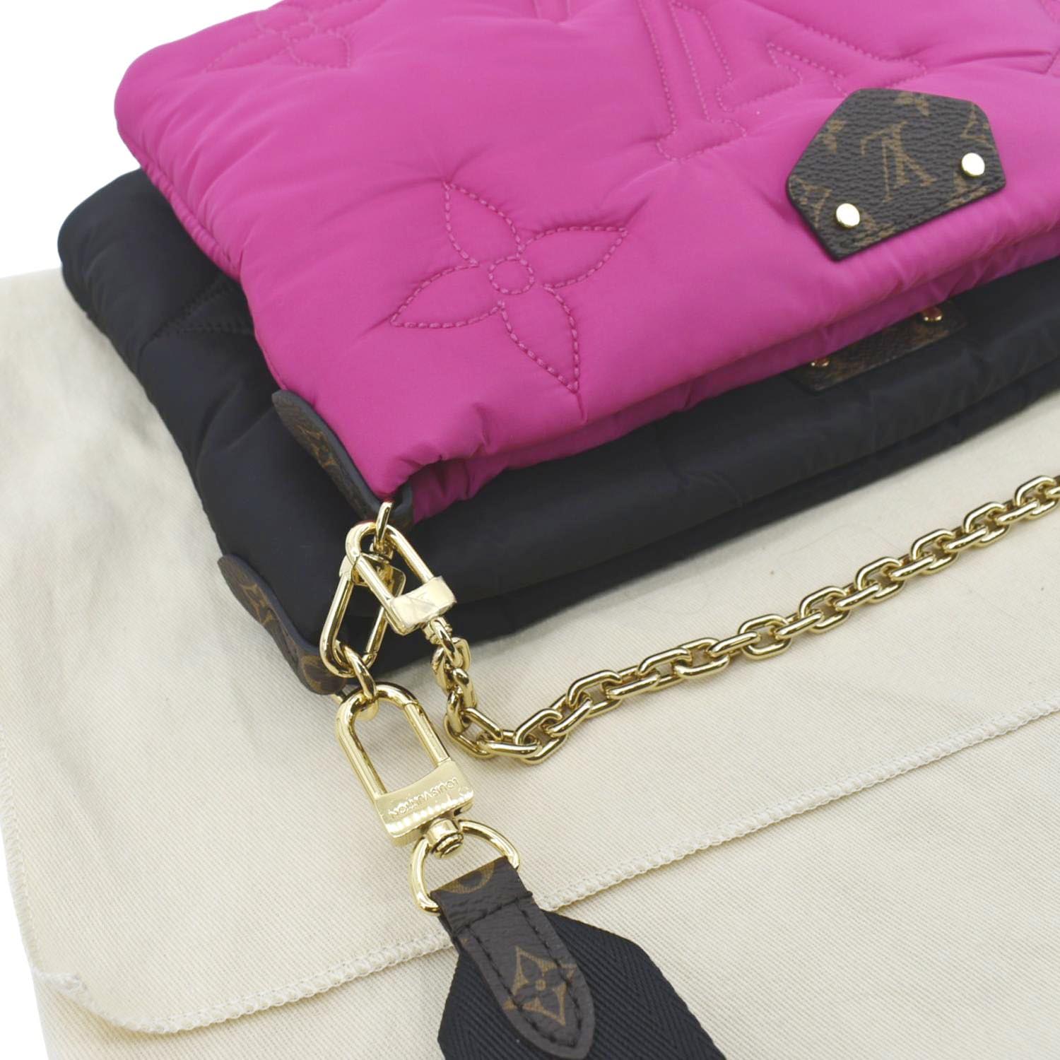 Louis Vuitton Maxi Multi Pochette Accessories Black/Fuchsia in  Econyl/Coated Canvas with Gold-tone - US